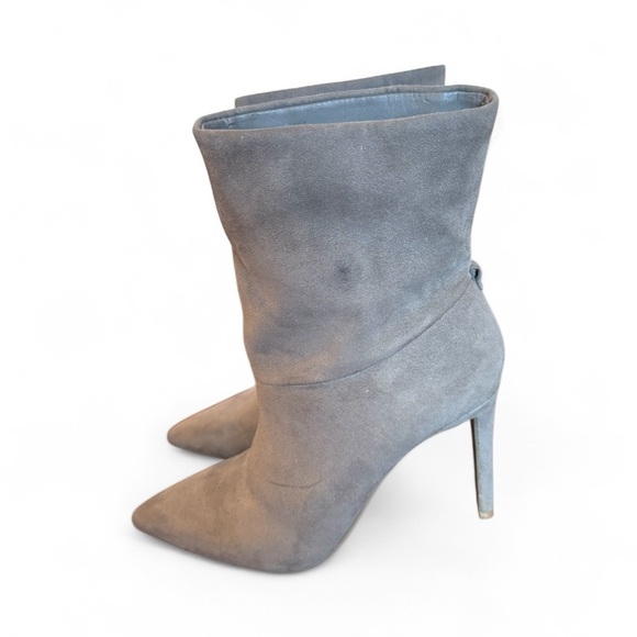 INC International Concepts “Reanna” Gray Suede Heeled Boots | Size 5M Super - Picture 3 of 7